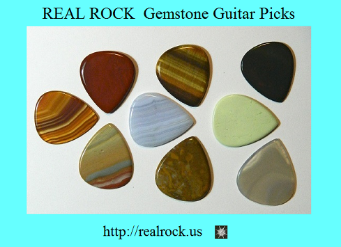 Real Rock Gemstone Guitar Picks