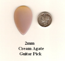 Cream Agate Teardrop Guitar Picks
