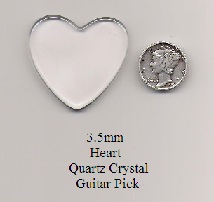 Quartz Crystal Heart Guitar Pick