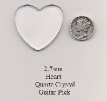 Quartz Crystal Heart Guitar Pick